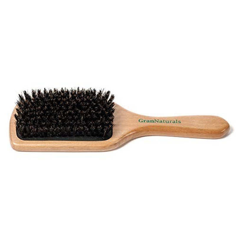 Grannaturals Boar Bristle Smoothing Hair Brush for Women and Men - Medium/Soft