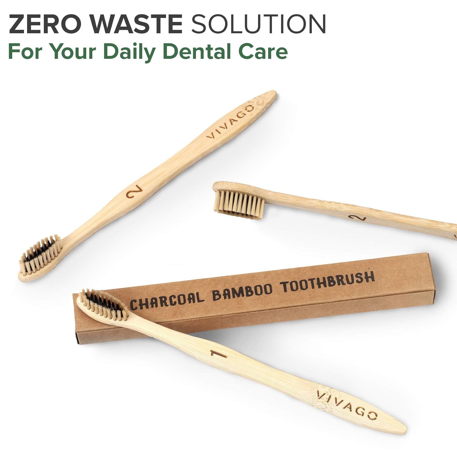 Biodegradable Charcoal Bamboo Toothbrushes Soft Bristles for Sensitive Teeth 10