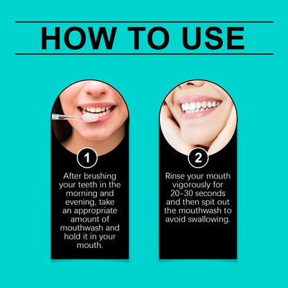 Coconut Mint Pulling Oil Mouthwash Removes Tooth Stains Yellow Teeth Prevents Bad Breath Freshens Breath with Mouthwash