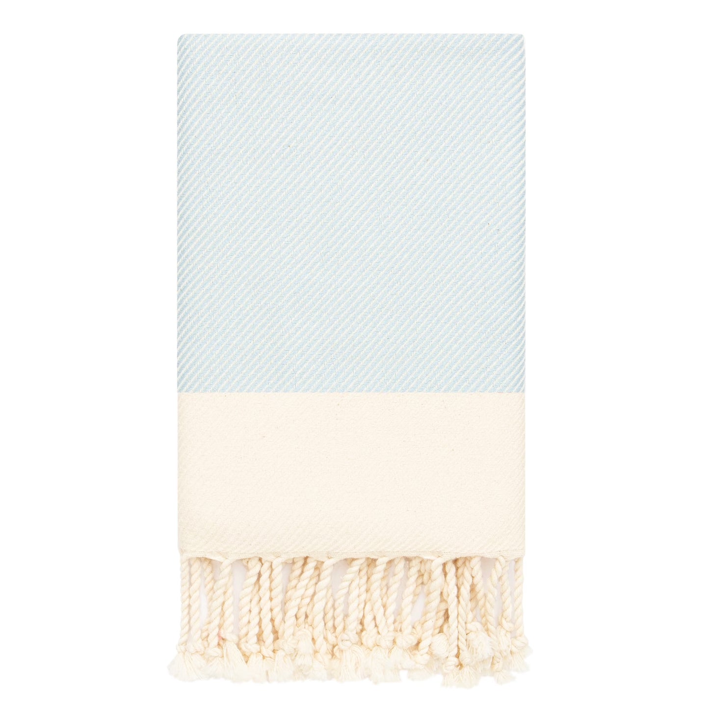Mykonos 2-Pack Turkish Cotton Hand Towels – Light Gray, 40X19 In, Soft Absorbent Decorative Bathroom Towel Set