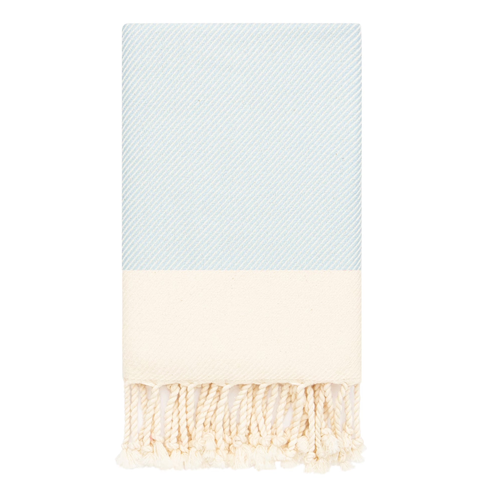 Mykonos 2-Pack Turkish Cotton Hand Towels – Light Gray, 40X19 In, Soft Absorbent Decorative Bathroom Towel Set