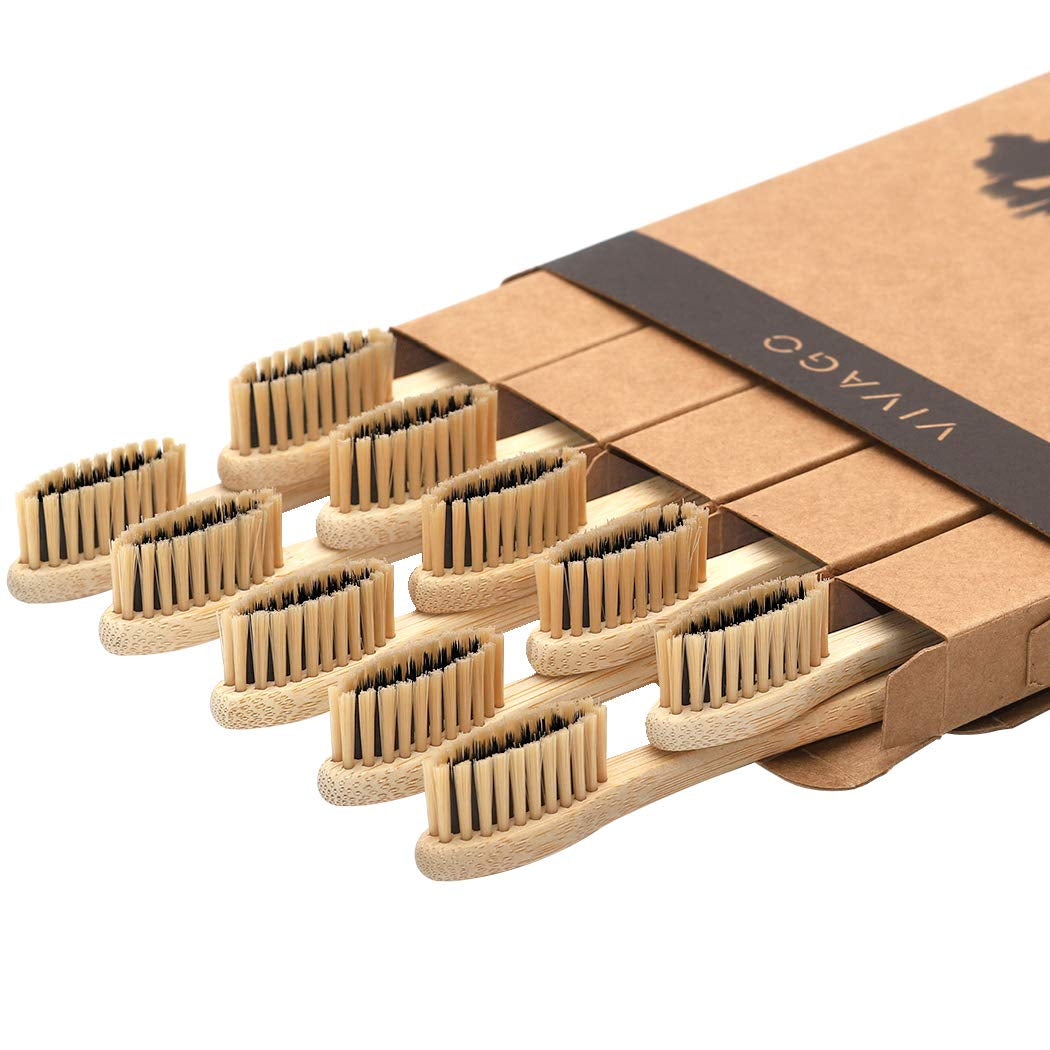 Biodegradable Charcoal Bamboo Toothbrushes Soft Bristles for Sensitive Teeth 10