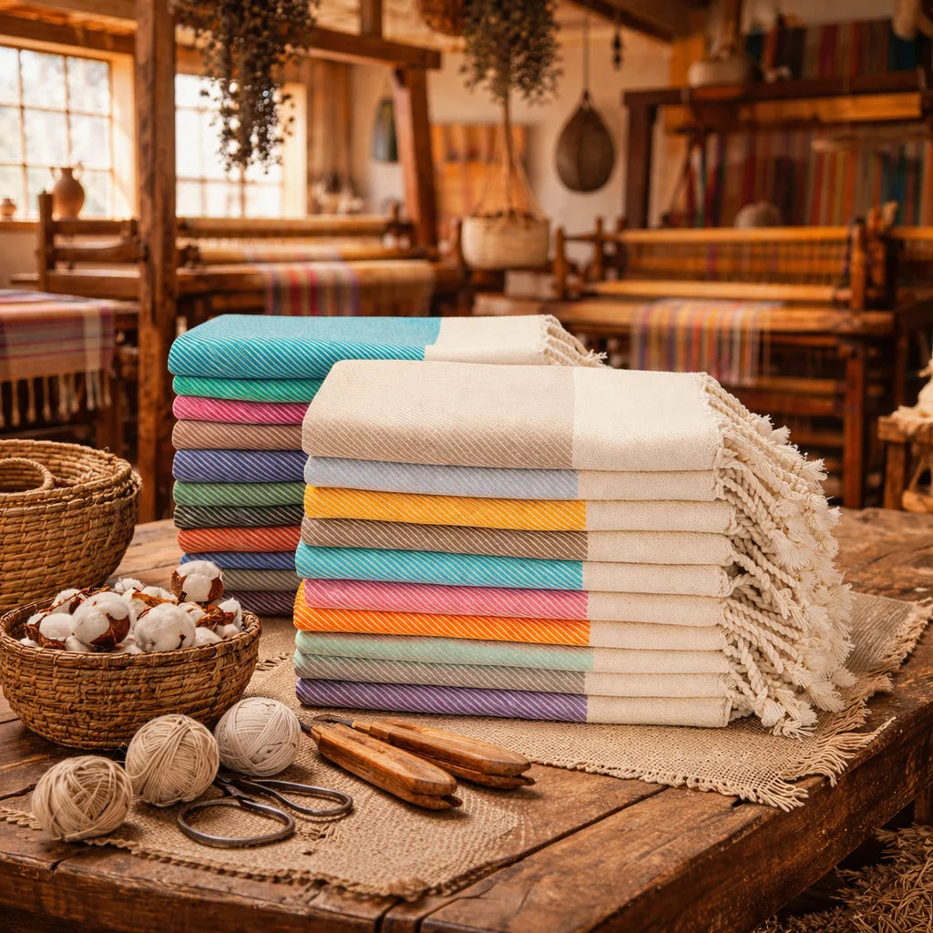 Mykonos 2-Pack Turkish Cotton Hand Towels – Light Gray, 40X19 In, Soft Absorbent Decorative Bathroom Towel Set