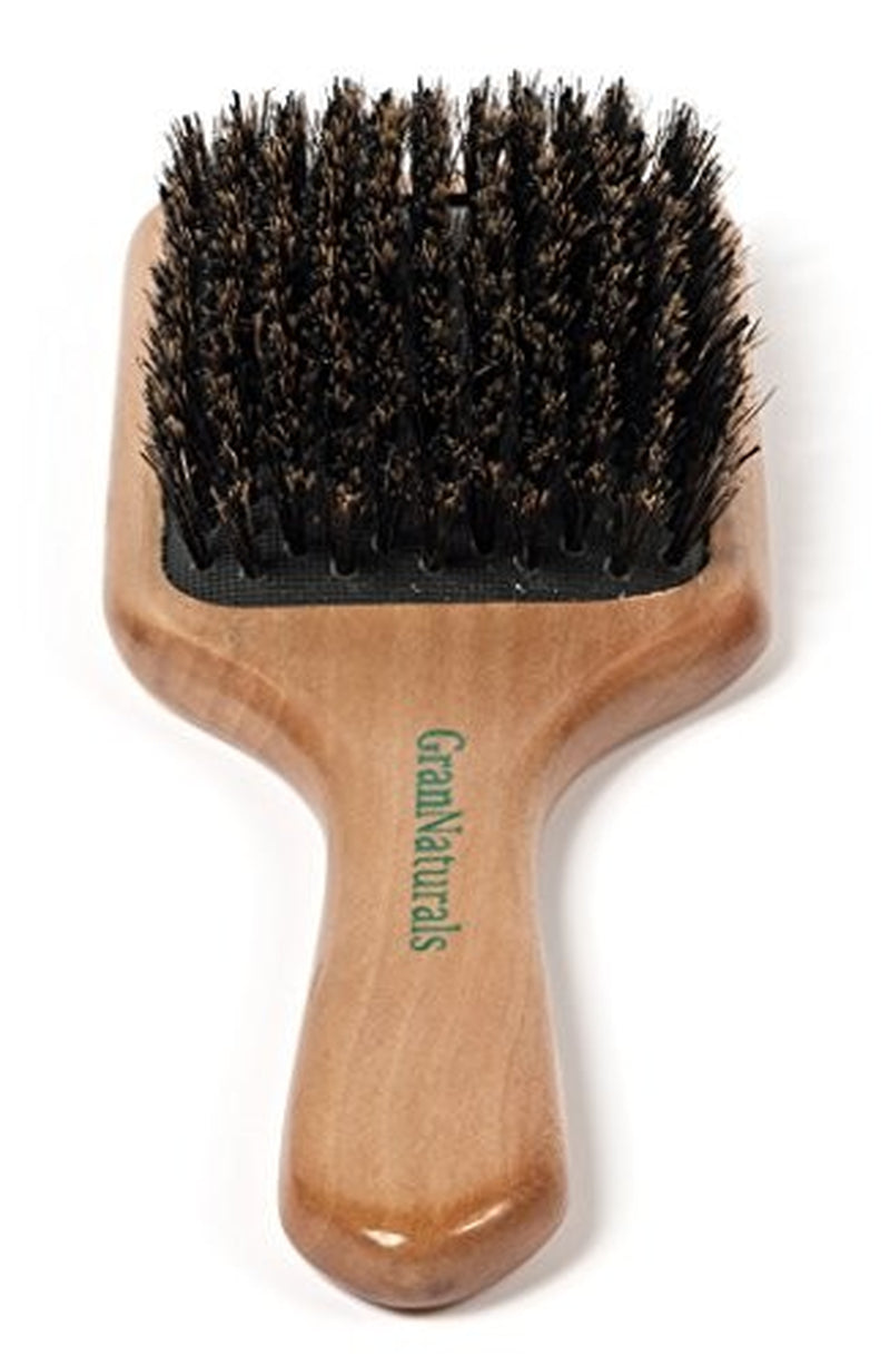 Grannaturals Boar Bristle Smoothing Hair Brush for Women and Men - Medium/Soft