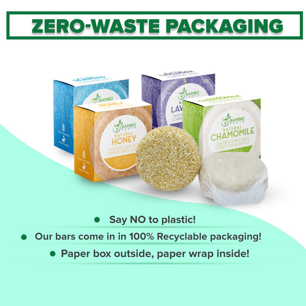 Solid Shampoo and Conditioner Bar - Hair Soap – 100% Organic Shampoo Bars for Hair with All Natural Plant Based Essential Oils and Zero Waste Biodegradable Packaging (Coconut)