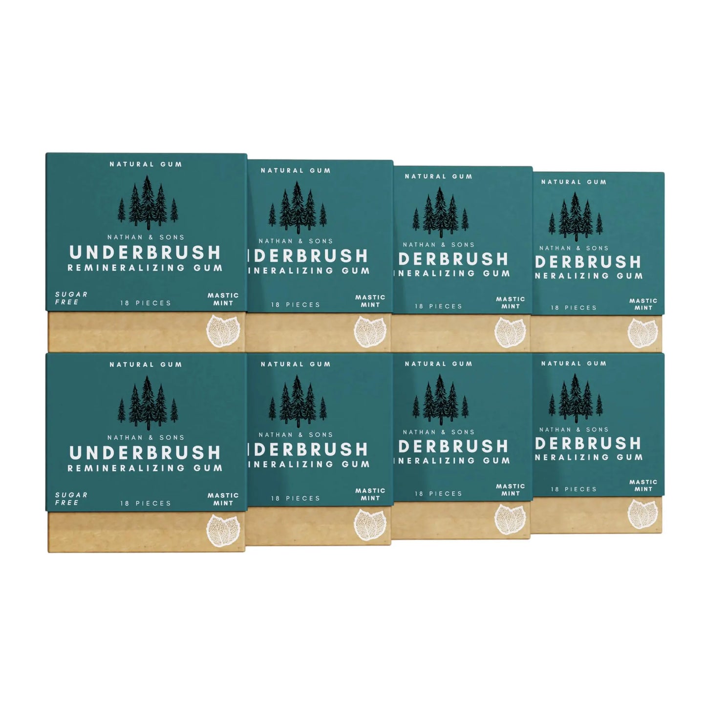 OFFICIAL Nathan & Sons - Underbrush Gum - MASTIC MINT Remineralizing Chewing Gum with Nano-Hydroxyapatite