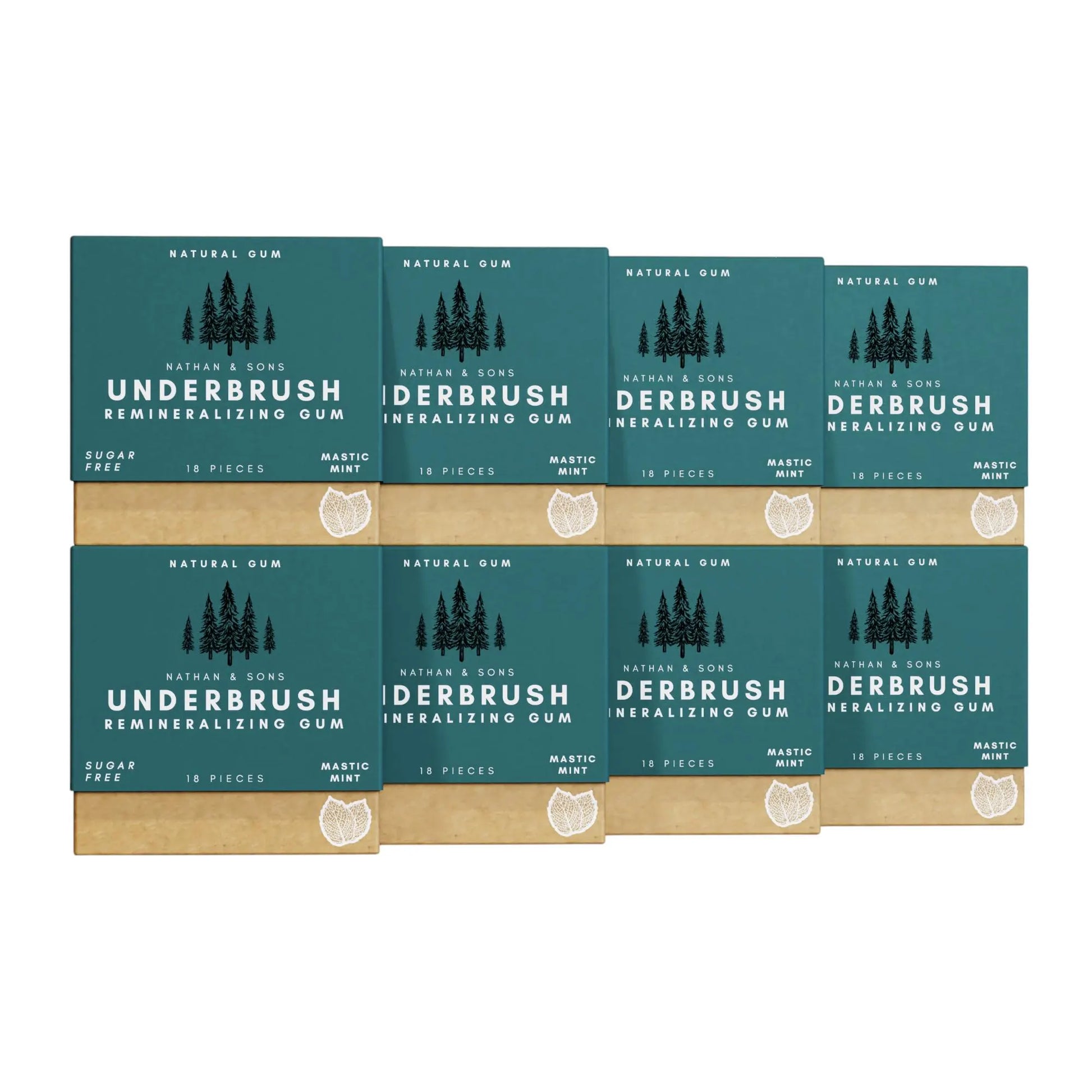 OFFICIAL Nathan & Sons - Underbrush Gum - MASTIC MINT Remineralizing Chewing Gum with Nano-Hydroxyapatite
