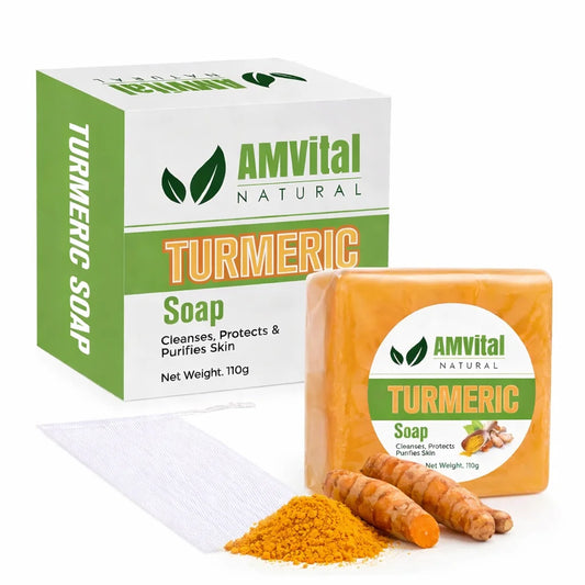Turmeric Soap Bar, Organic Handmade Soap for Face & Body, Made with Natural and Organic Ingredients, Gentle Soap, for All Skin Types (Pack of 1)